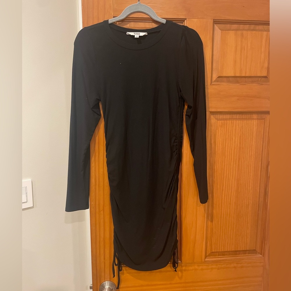 Long Sleeve Drawsting Dress